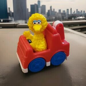Sesame Street Big Bird Roll-Arounds Tow Truck Vehicle 2004 Mattel Fisher-Price